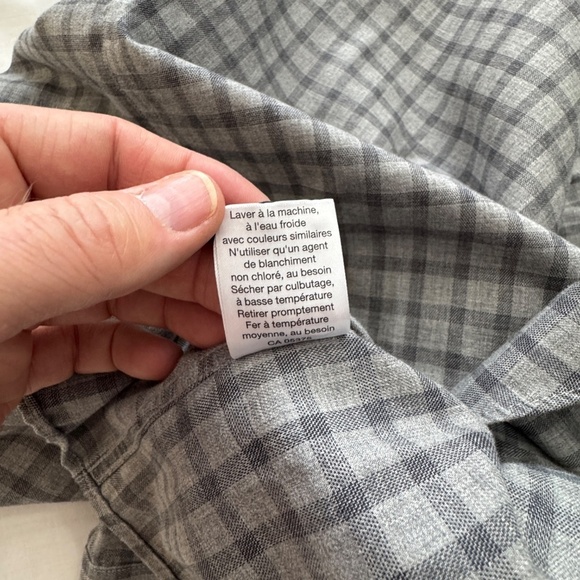 Joseph Abboud‎ Men's Long Sleeve Button Up Shirt Check Gray Size X-Large Casual - Picture 6 of 11